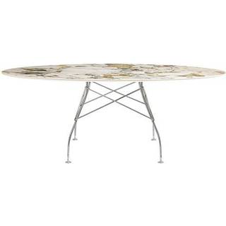 Kartell Glossy spisebord - 192x118 cm. - Symphonie- krom stel