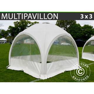 Partytelt Festtelt Multipavillon /Havepavillon 3x3m, Hvid