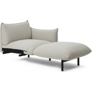 Normann Copenhagen - Ark Modular Sofa 420 Chaise Longue Right Armrest Black Steel, Steelcut Trio 205 - Modulære sofaer og hjørnesofaer - Simon Legald - Beige - Ned/Metal/Tekstilmateriale/Skum