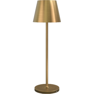 Calida Opladelig bordlampe - udendørs, 2700K, RA97, dæmpbar, messing