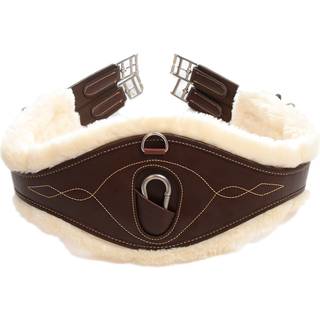 Kentucky - Gjord med lammeskind, sheepskin anatomic girth, neutral, brun - Brun / 120cm