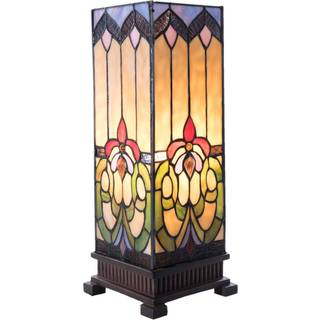 Bordlampe 5907, farvet glas i tiffanystil