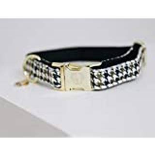 Kentucky Dog Collar Pied-de-Poule - sort - L - 42-68 cm
