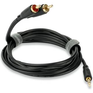 QED Connect stereo 3.5 MiniJack - 2x Phono RCA kabel | 1,5 meter | PRIS-MATCH