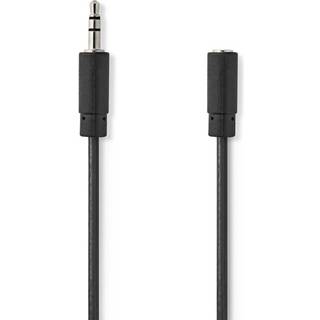 Nedis Stereo Audio kabel | 3.5 mm Hanstik | 3.5 mm Hunstik | Nikkelplateret | 10.0 m | Runde | Sort | Blister