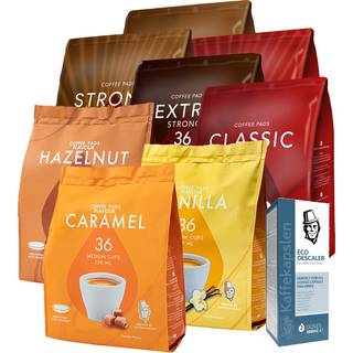 Kaffekapslen | Startpakke - 220 puder + gratis afkalkning