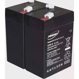 Powery Bly-Gel Batteri 6V 5Ah