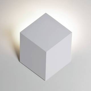 Rotaliana LED-væglampe QB, hvid, aluminium