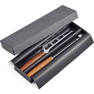 triangle Sense Käse-Set 2-teilig - Edelstahl - Griff Pflaumenholz - Braun,Silber