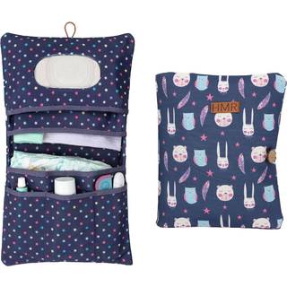 HAMUR Pusletaske Organizer - Rejsevenlig Kompakt & Sammenfoldelig | Klapvognspose til nyf?dte ting - must-have til drenge og piger (lilla)