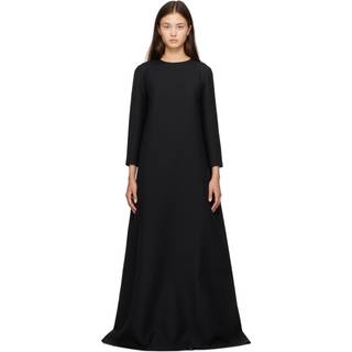 The Row Stefos wool and silk gown - black - XXS