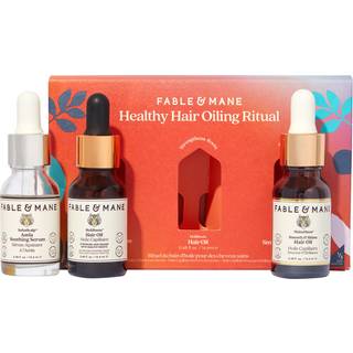 Fable & Mane - Healthy Hair Oiling Ritual - Calms Scalps, Strengthens Roots, Smoothes Frizz - Set - For Women