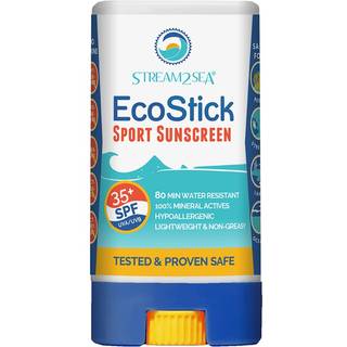 Stream2sea ECOSTICK SPF 35 Mineral Solcreme Stick Sweat Water Resistent Sunblock USDA Godkendt bionedbrydeligt parabenfrit rev sikker solcreme be