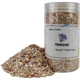 Twinkling Natural Colored Gilding Flakes Glitter Mica Flakes Leaf til DIY harpiks Kunsthåndværk Nail Art Maleri smykker, der fremstiller 0,5-2 mm