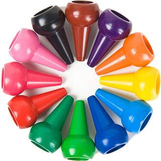 Lecamebor finger farveblyanter til sm?b?rn ikke-giftige farveblyanter til b?rn vaskbare palme-greb farveblyanter 12 farver maling farveblyanter s