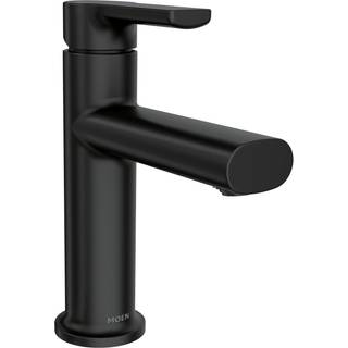 Moen Meena Matte Black One-Handle Single Hole Moderne badev?relsesvaskhane med valgfri d?kplade og dr?ningsmontering 84794BL