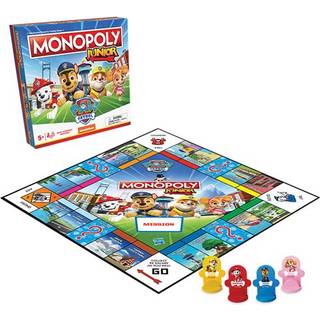 Monopol Jr Paw Patrol Board Game | Med Chase Marshall Skye og Rubble | Officielt licenseret Nickelodeon Paw Patrol Game | Familievenlig b?rnesono