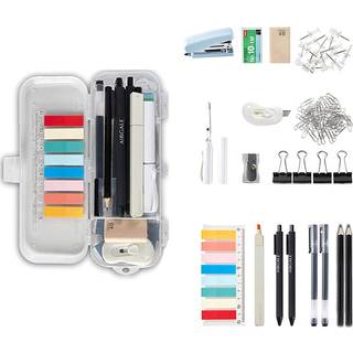123 PCS Office Supplies Kit med skrivebordsarrang?rer Office Papirvarer Set Mini Office Supply Kit Inkluderer h?ftemaskiner Paper Clips Push Pins