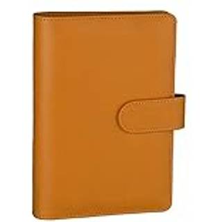 Antner A6 Pu læder notebook bindemiddel genopfyldelig 6 ring bindemiddel til A6 -fyldningspapir løs blad personlig planlægger bindemiddel med mag