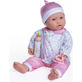 JC Toys La Baby Kaukasisk 20-tommer lille bl?d krop Baby dukke | Vaskbar | aftagelig lyser?d blomsterant?j m/ hat pacifier & magi flaske | For b?