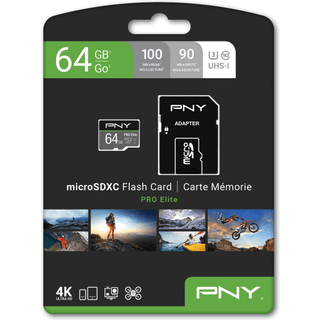 PNY 64GB Elite Performance Class 10 U3 SDXC Flash Memory Card