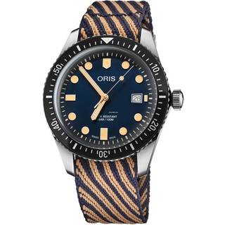 Oris 01 733 7720 4035-07 5 21 13 Diving Blå/Tekstil Ø42 mm