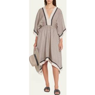 Brunello Cucinelli Printed silk kaftan - multicoloured - L