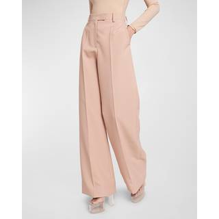 Valentino High-rise wide-leg pants - beige - XL