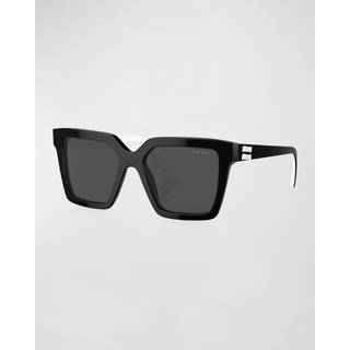 Miu Miu MU03YSF Asian Fit 10G5S0 54 Solbriller Kvinder Black - Black - 54mm