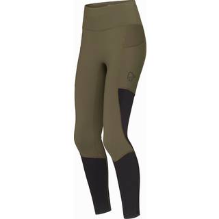 Norrøna Women's Senja Equaliser Stretch Tights Olive Night/Caviar, XS