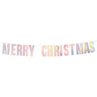 Paper Poetry Girlande Merry Christmas 3m Hot Foil - Silber Irisierend