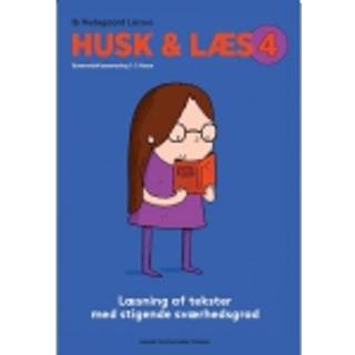 HUSK & LÆS 4 - Læsning af tekster med stigende sværhedsgrad * PAKKET A 5 STK. *