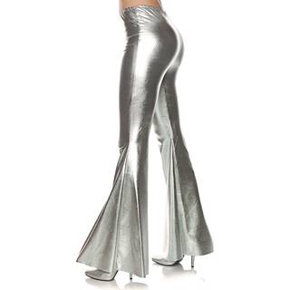 Metallic Schlaghose Silber L/XL