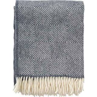Klippan Yllefabrik Gooseye Plaid 130x200 Cm - Plaider & Tæpper Lammeuld Blå - 217705