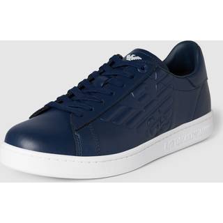 EA7unisex. X8X001_XCC51 Classic Cc Læder Sneakers navy (45 1/3), Fast, Blonder, Casual, Blå