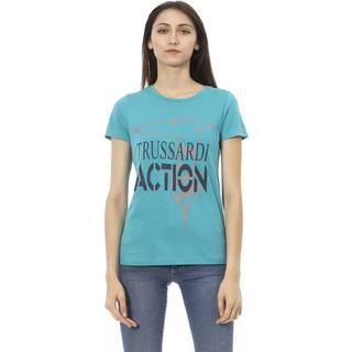 Trussardi Action Light Blue Cotton Women T-Shirt