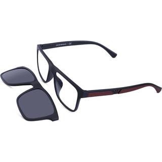 Emporio Armani EA4115F Asian Fit With Clip-On 50421W 54 Briller Mænd Black - Matte Black - 54mm