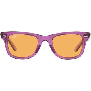Ray-Ban RB2140F Asian Fit 661313 52 Solbriller Mænd Purple - Transparent Purple - 52mm