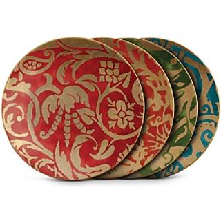 L'Objet Tableware - 'Fortuny' dessert plate, set of four in Multicolor Earthenware