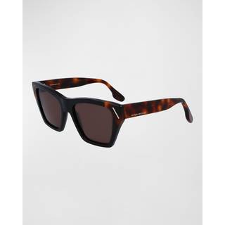 Victoria Beckham Kvinde VB646S 1 Solbriller Acetat Havana Brun Cat Eye Normal Fotokromatisk
