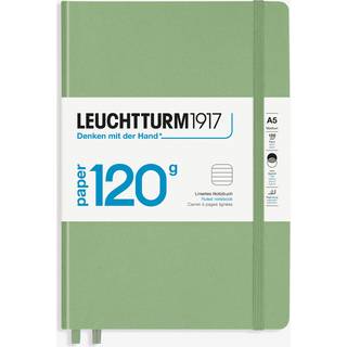 LEUCHTTURM1917-120G Special Edition - Medium A5 Ruled Hardcover Notebook (Sage) - 203 nummererede sider med 120gsm papir