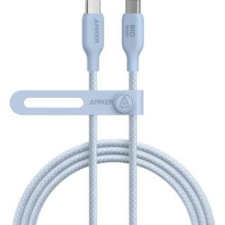 Anker 543 USB-C to USB-C Cable (0.9m / 1.8m Bio-Braided) 6ft / Ice Lake Blue