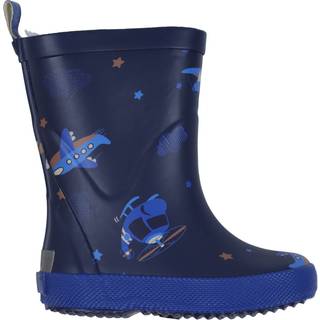 Celavi Pageant Blue Vintergummistøvle Med Flyvemaskiner