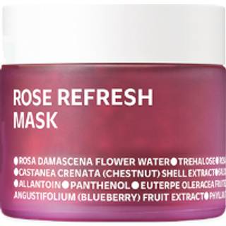 ISOI Bulgarian Rose Refresh Mask 80G (2,82 fl.oz) | Hydrateringsmaske med 70% bulgarsk rosevand | Dyb hydrering og beroligende pleje | Koreansk h