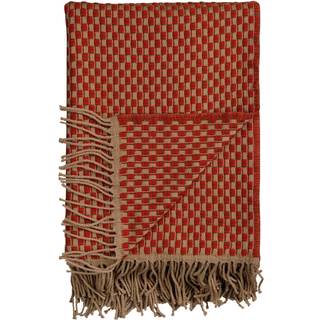 Røros Tweed Isak Plaid 150x210 Cm Red Sumac - Plaider & Tæpper Norsk Lammeuld Rød - 5353