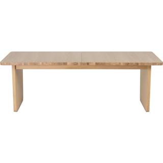 Mavis Vaud Spisebord 90x220/320 Cm Lys Lakeret Eg - Spisebord & Barbord Massiv Eg Hvidpigmenteret Eg - 1307622