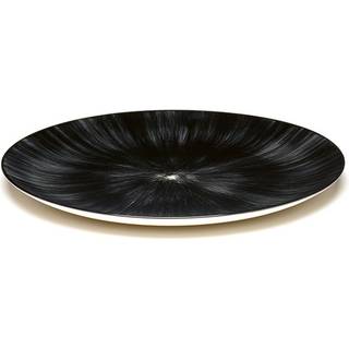 Serax - Plate Dé White/Black Var 6 - Assietter - Ann Demeulemeester - Sort,Hvid
