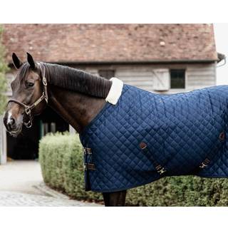Kentucky - Stalddækken, stable rug, 200g foret m. kaninpels, navy - Navy / 140cm