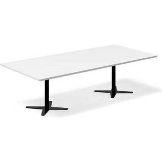 Konferencebord DNA, Hvid 2600x1200 mm rektangulært, Sort understel