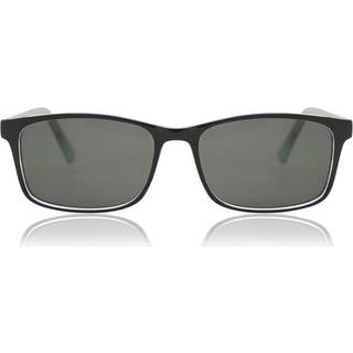 Rectangle Fuld Kant Plast Black Solbriller Mænd - SmartBuy Collection - Black Grey - 55mm